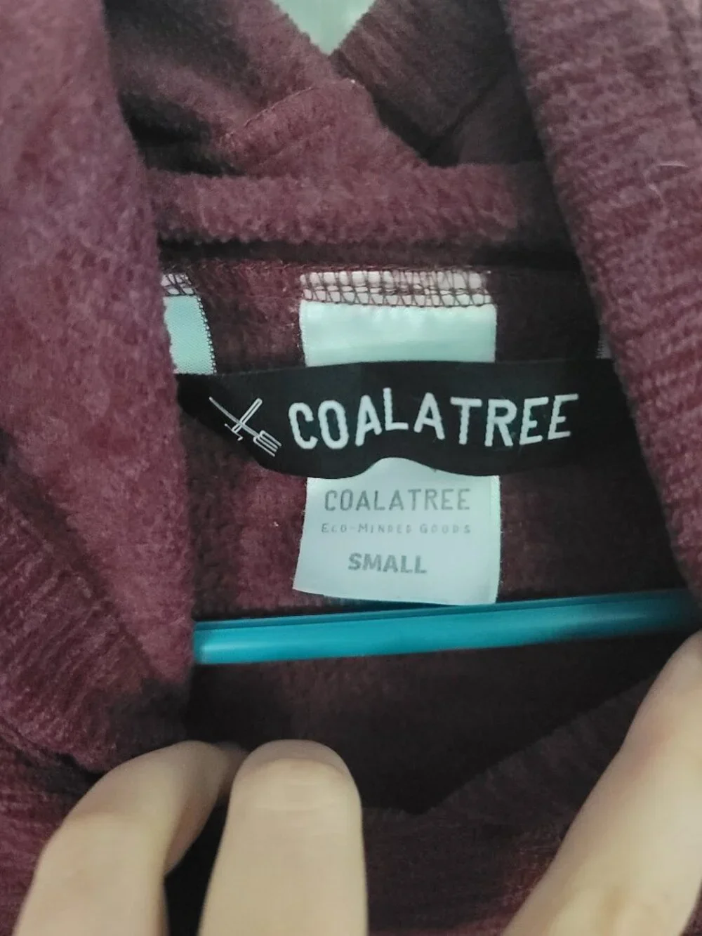 Mens burgundy Coalatree hoodie - size S